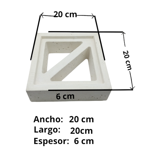Celosía hormigón blanco K-C-004 20x20x6