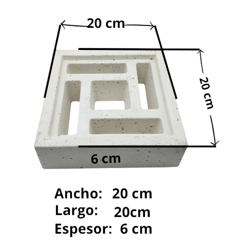 Celosía hormigón blanco K-C-002 20x20x6